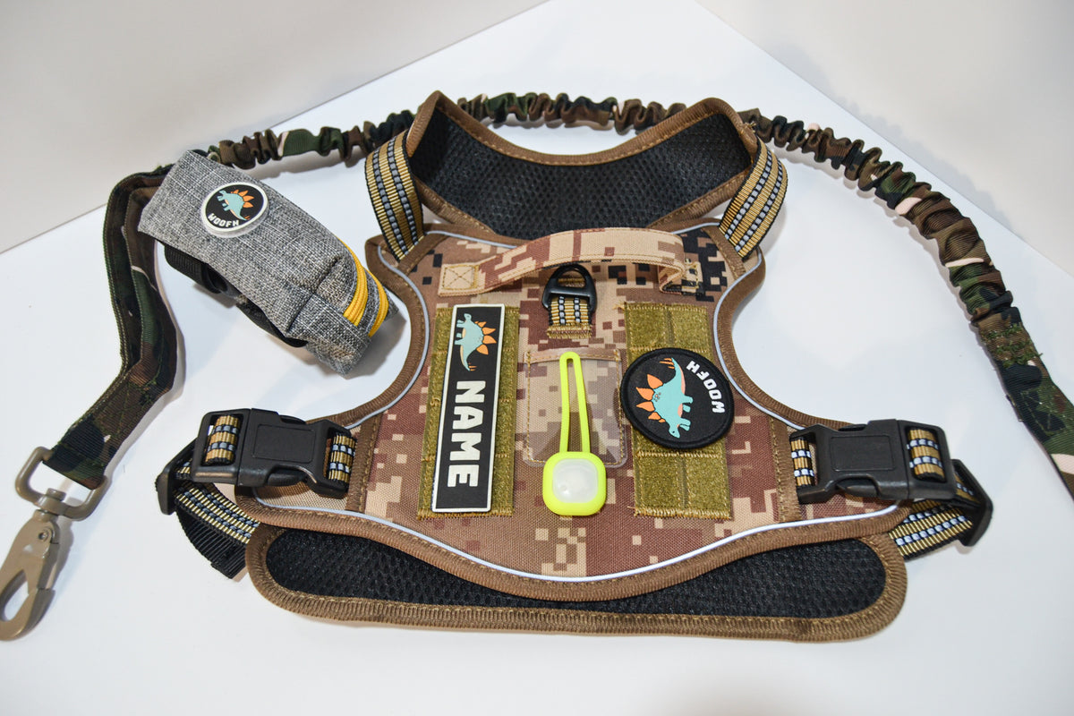 Kit Arnés Woofh K9 Combat – Camo forest Edition